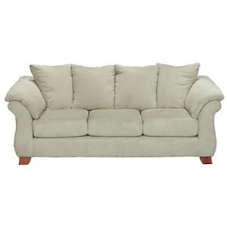 Contemporary Sofa with Flared Pillow Arms